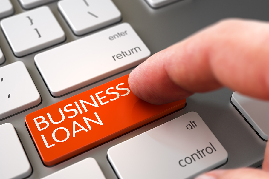 Business Loan on Keyboard Key Concept